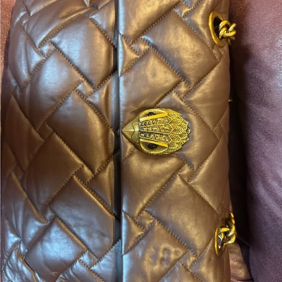 Kurt Geiger Chocolate Quilted Shoulder Bag - Picture 1 of 8